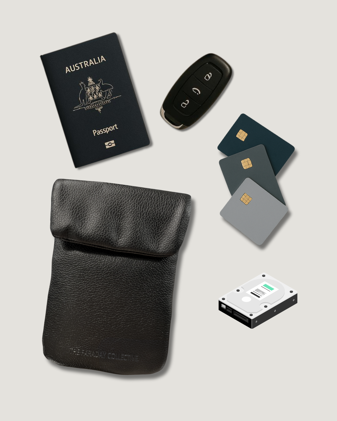 Signal Blocking Pouch Sara - Black