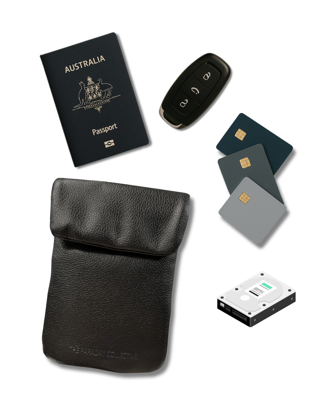Signal Blocking Pouch Sara - Black