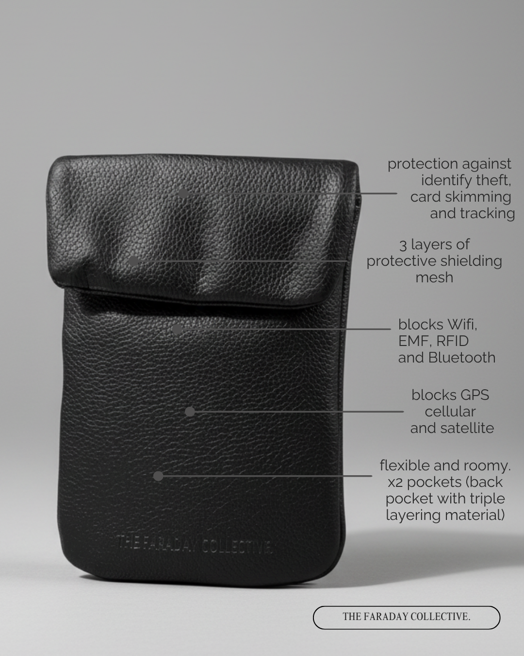 Signal Blocking Pouch Sara - Black