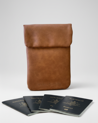 Signal Blocking Pouch Sara - Tan