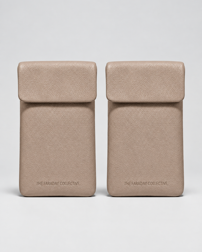 Signal Blocking Pouch Sara - Taupe Duo