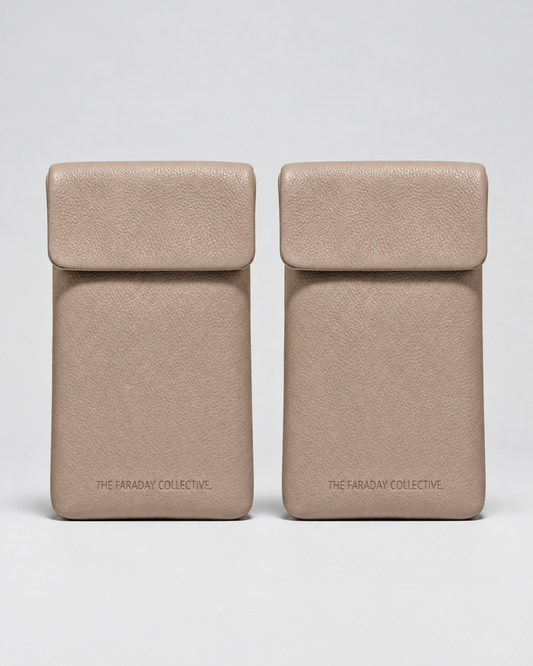 Signal Blocking Pouch Sara - Taupe Duo