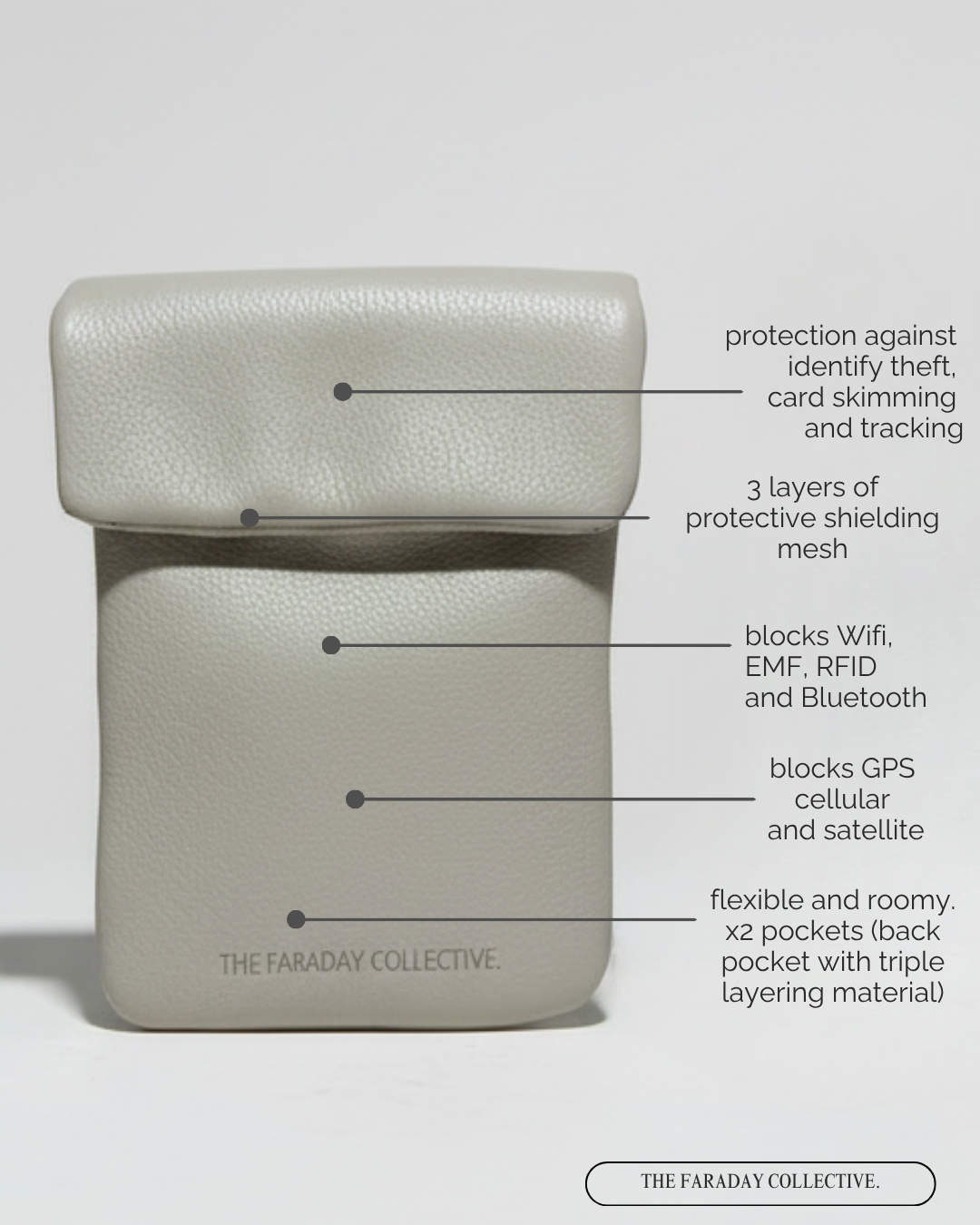 Signal Blocking Pouch Sara - Taupe
