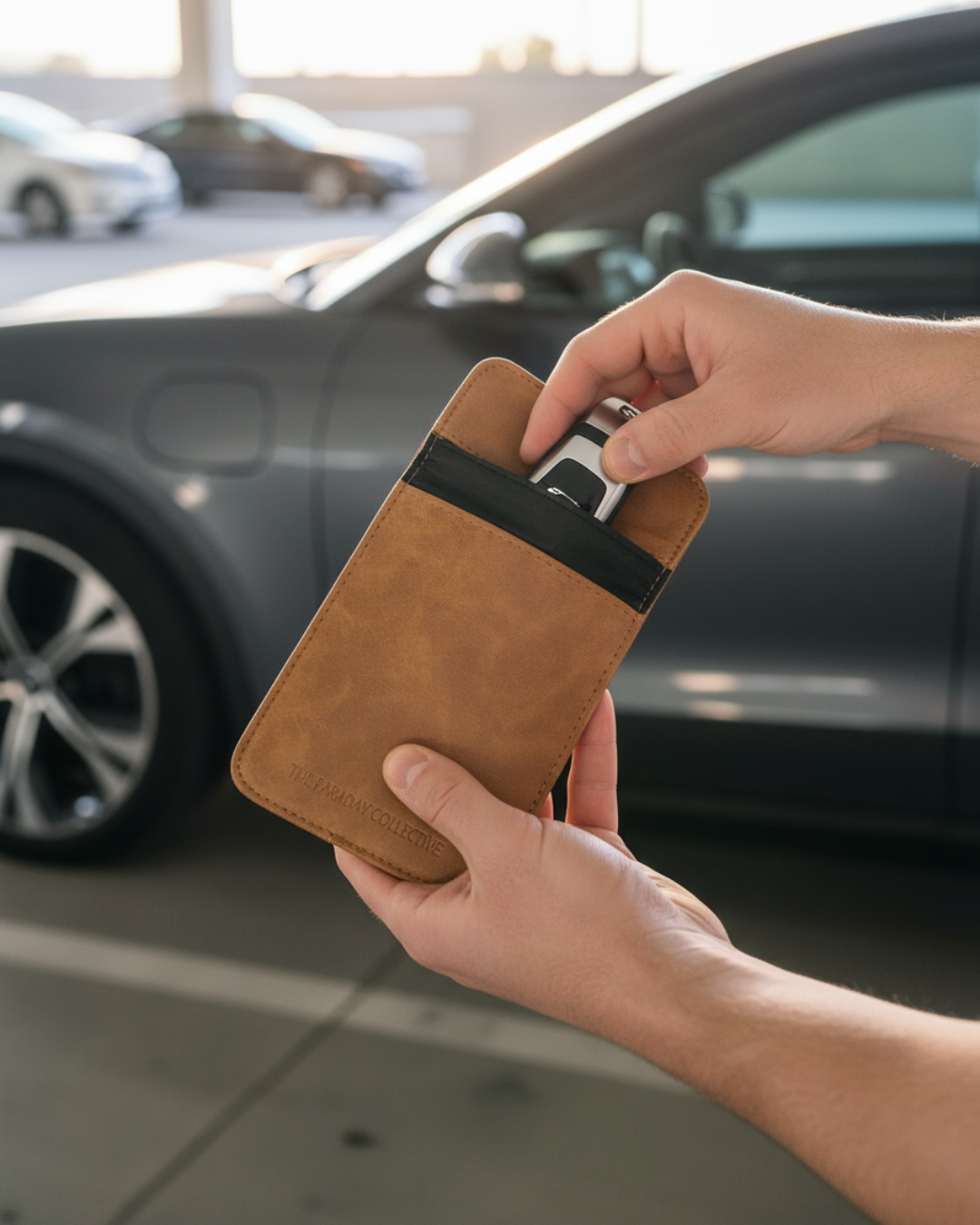 Signal Blocking Pouch Clara - Tan