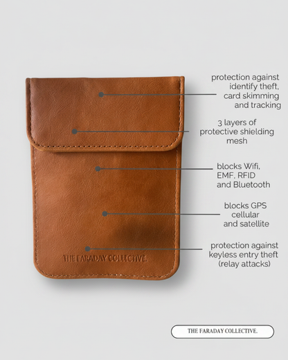 Signal Blocking Pouch Clara - Tan