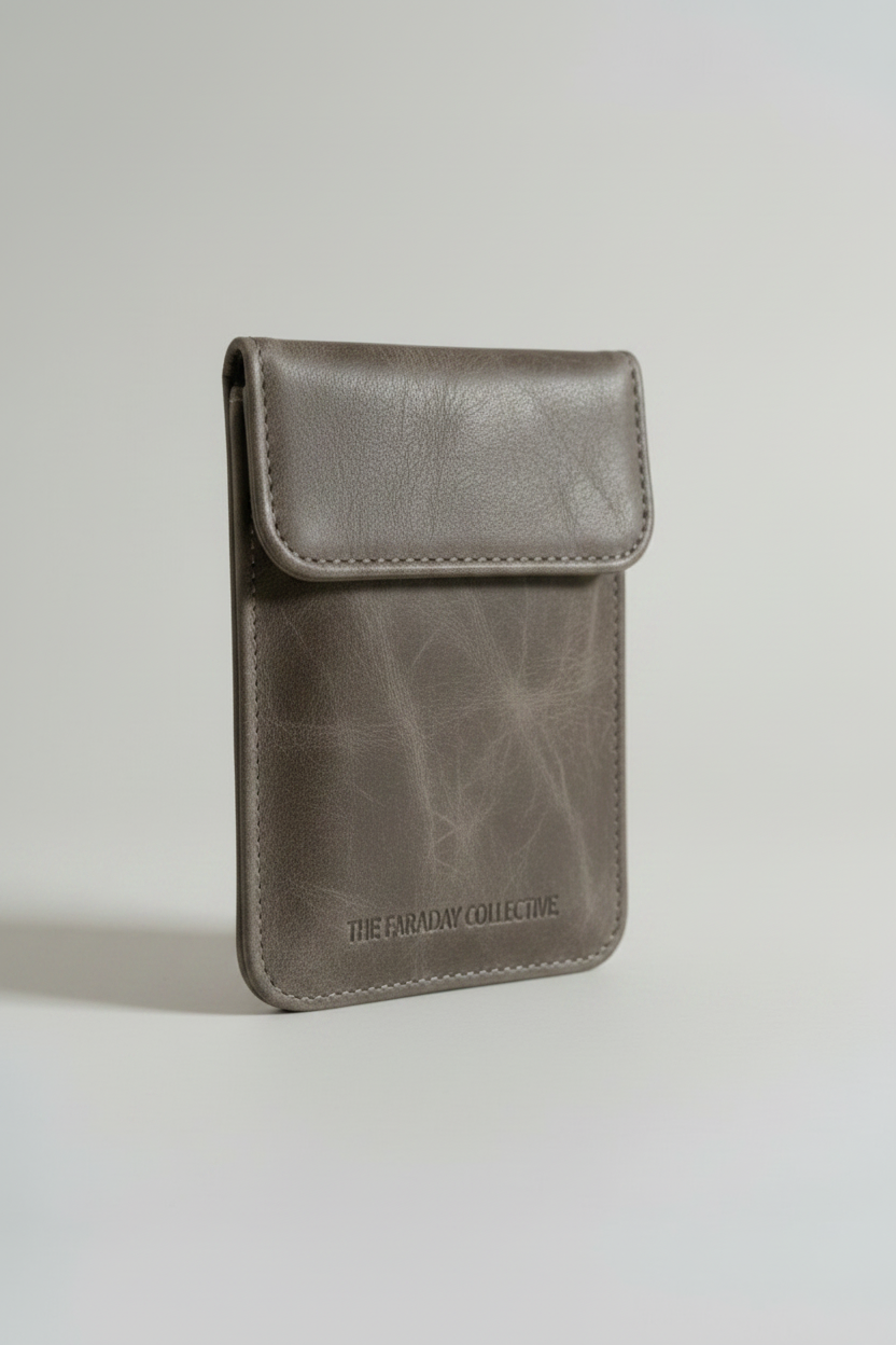 Grey Pouch - Angled 3/4 View