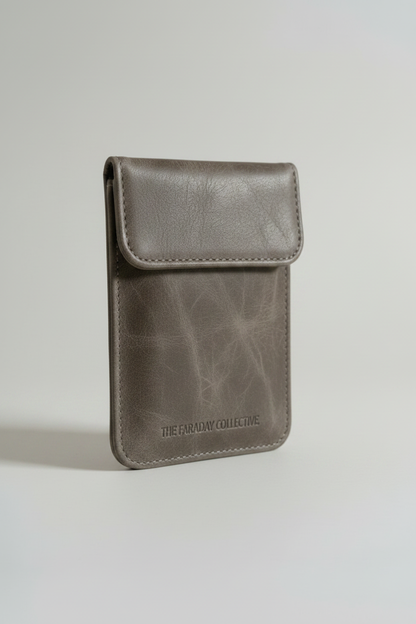 Grey Pouch - Angled 3/4 View